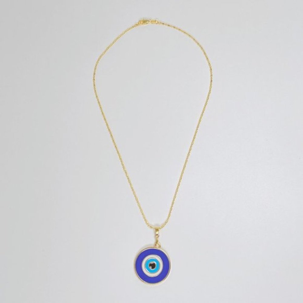 Evil Eye Lucky Pendant Necklace  18K Gold Filled Bead Necklace